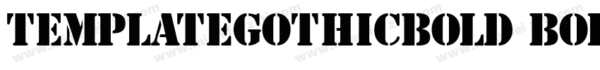 TemplateGothicBold Bold字体转换